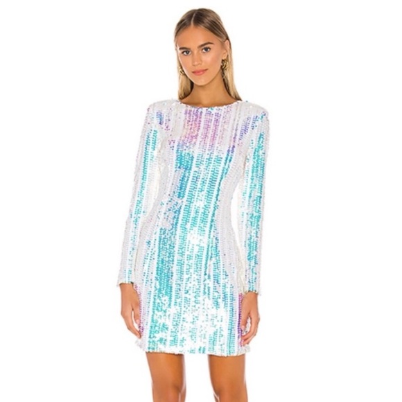 ELLIATT Blondie Sequin Dress in Iridescent 💎 - Picture 5 of 14